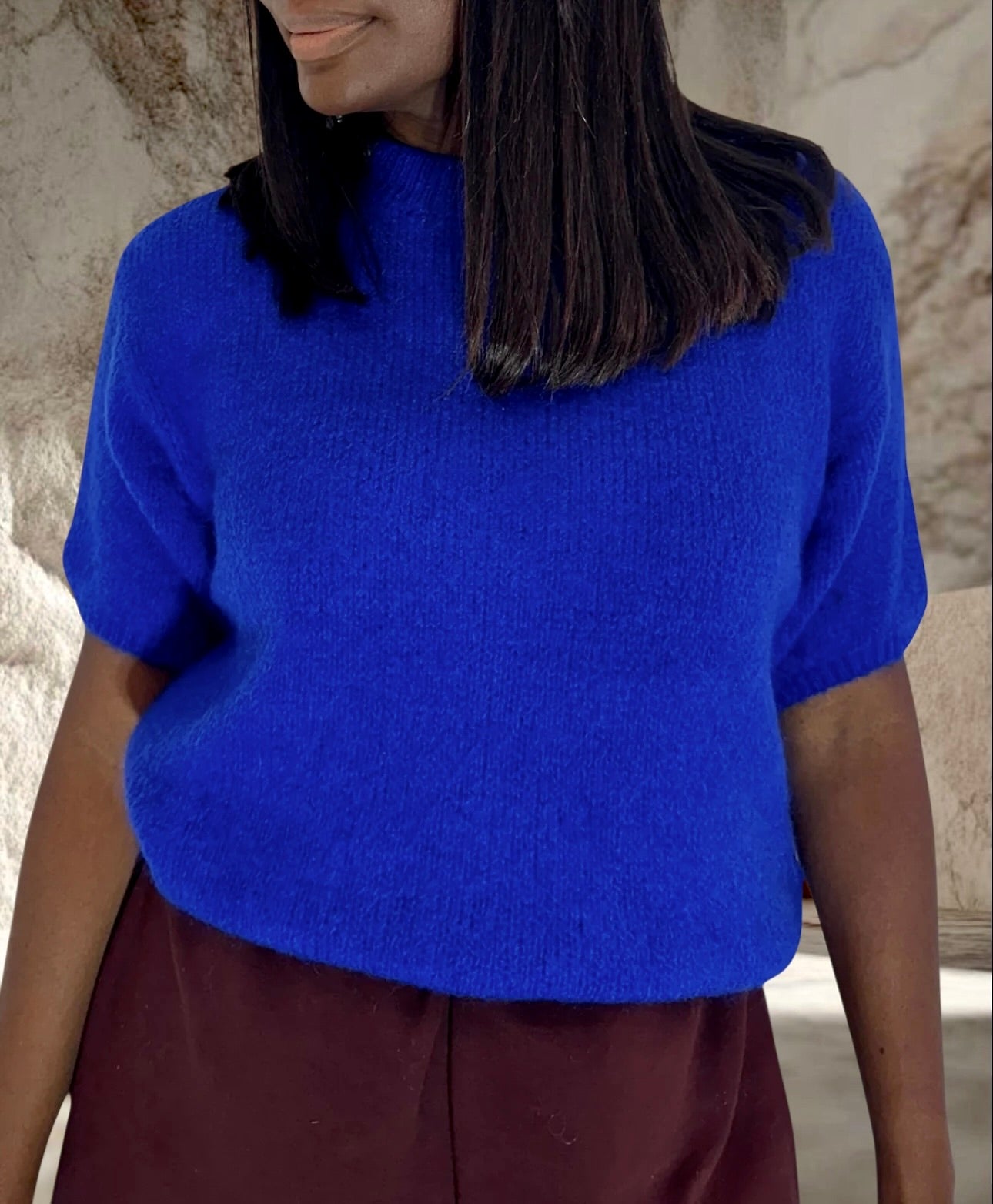 PULL MOHAIR BLEU ROI