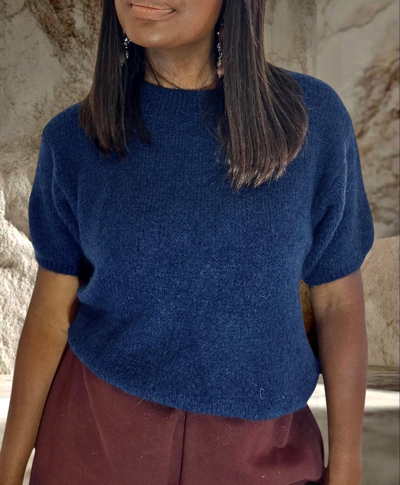 PULL MOHAIR BLEU MARINE