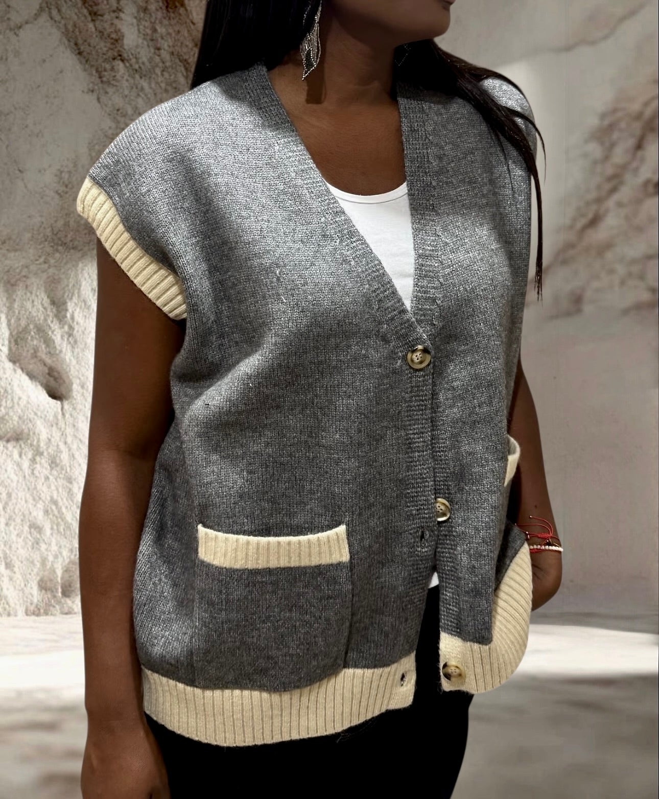GILET GRIS