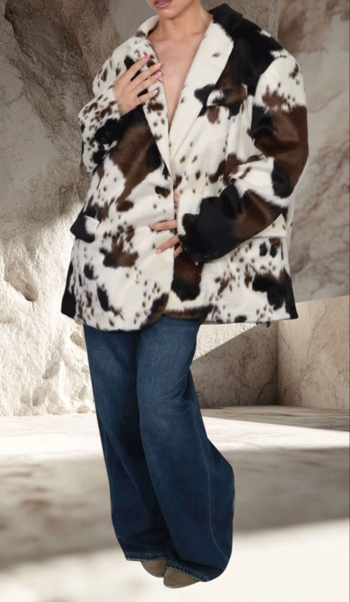 BLAZER IMPRIMEE TACHETÉ