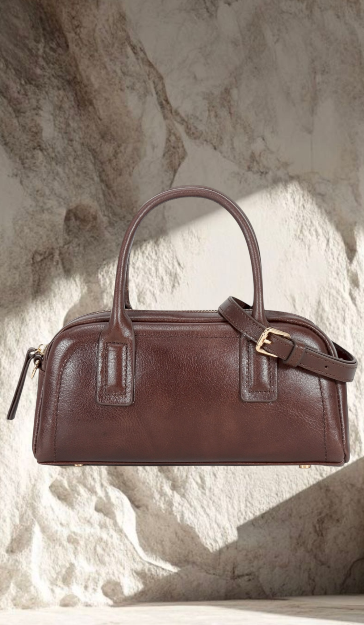 SAC EN CUIR VACHETTE INSPI MARRON