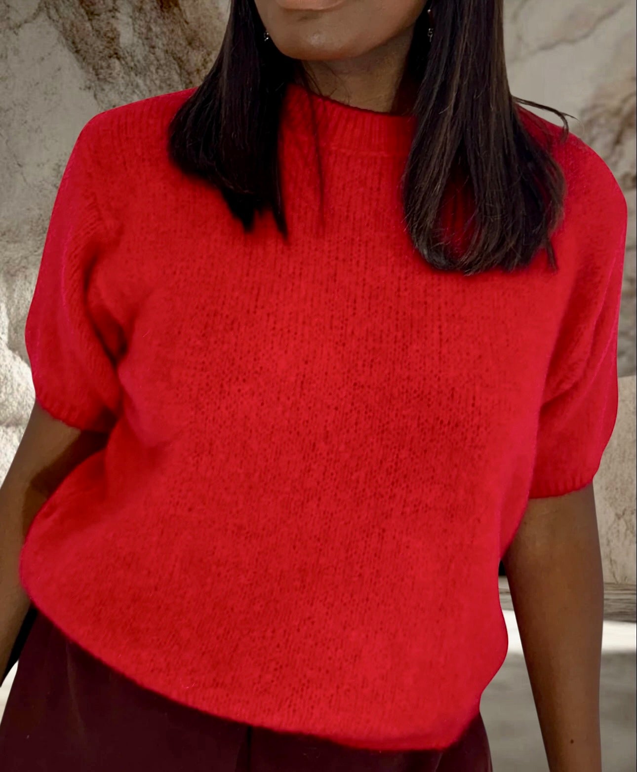 PULL MOHAIR ROUGE