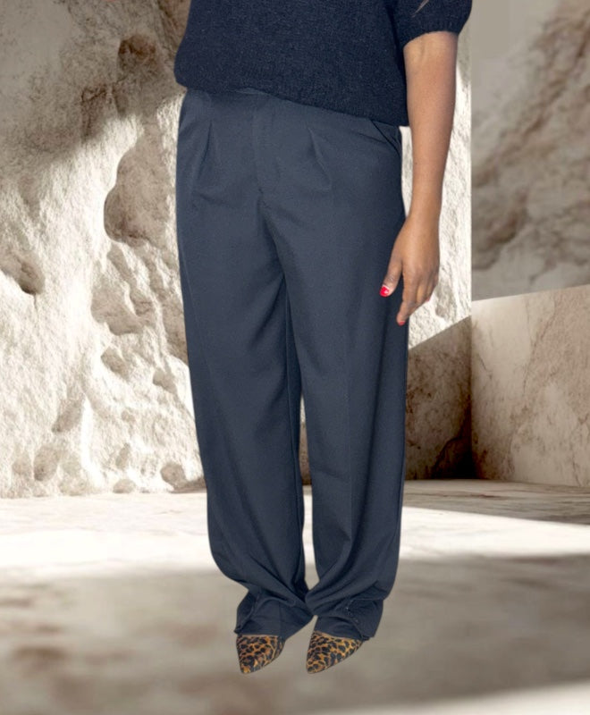 PANTALON BOUTON BAS NOIR