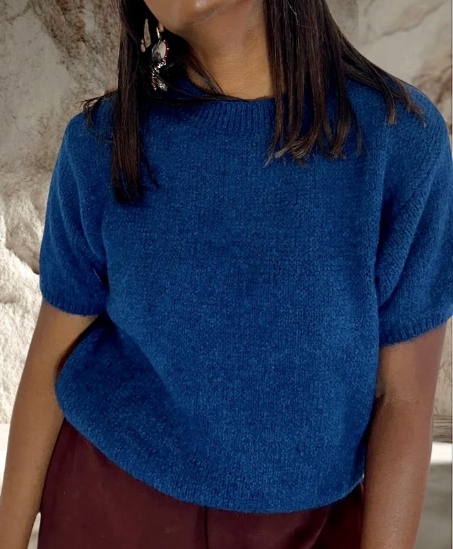 PULL MOHAIR BLEU CANARD