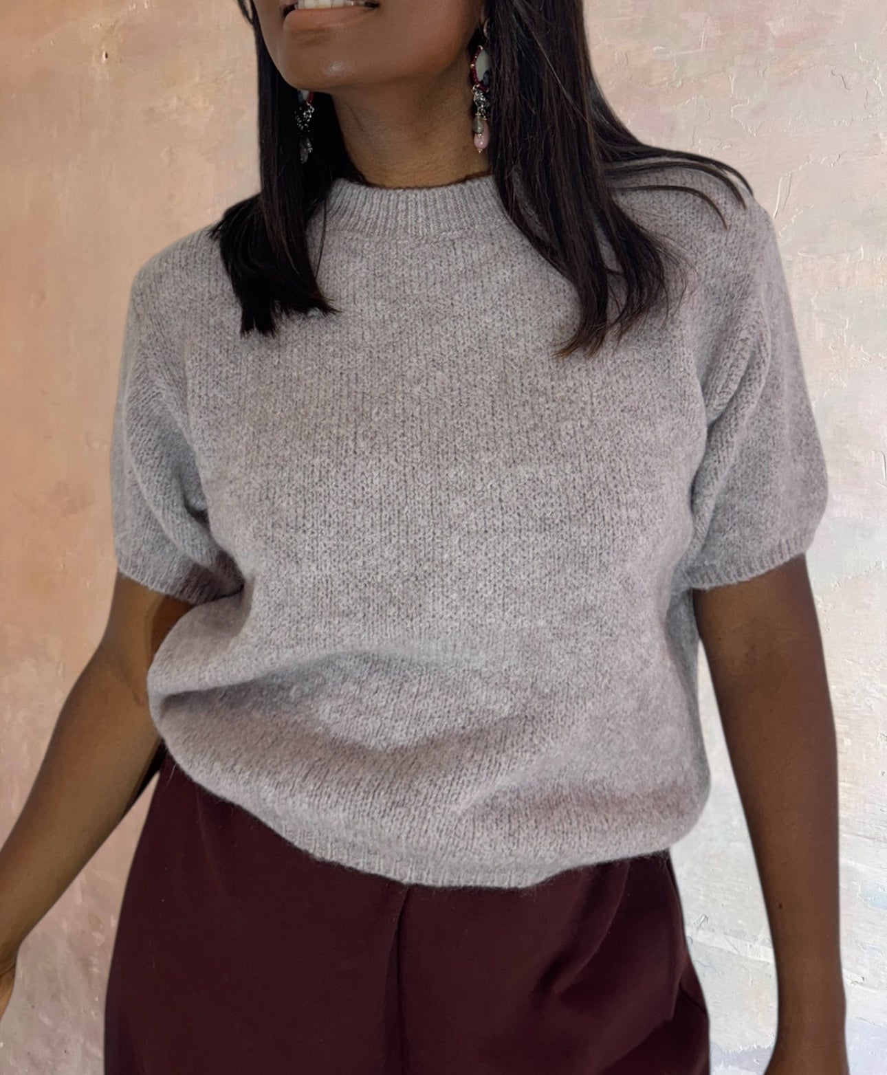 PULL MOHAIR TAUPE