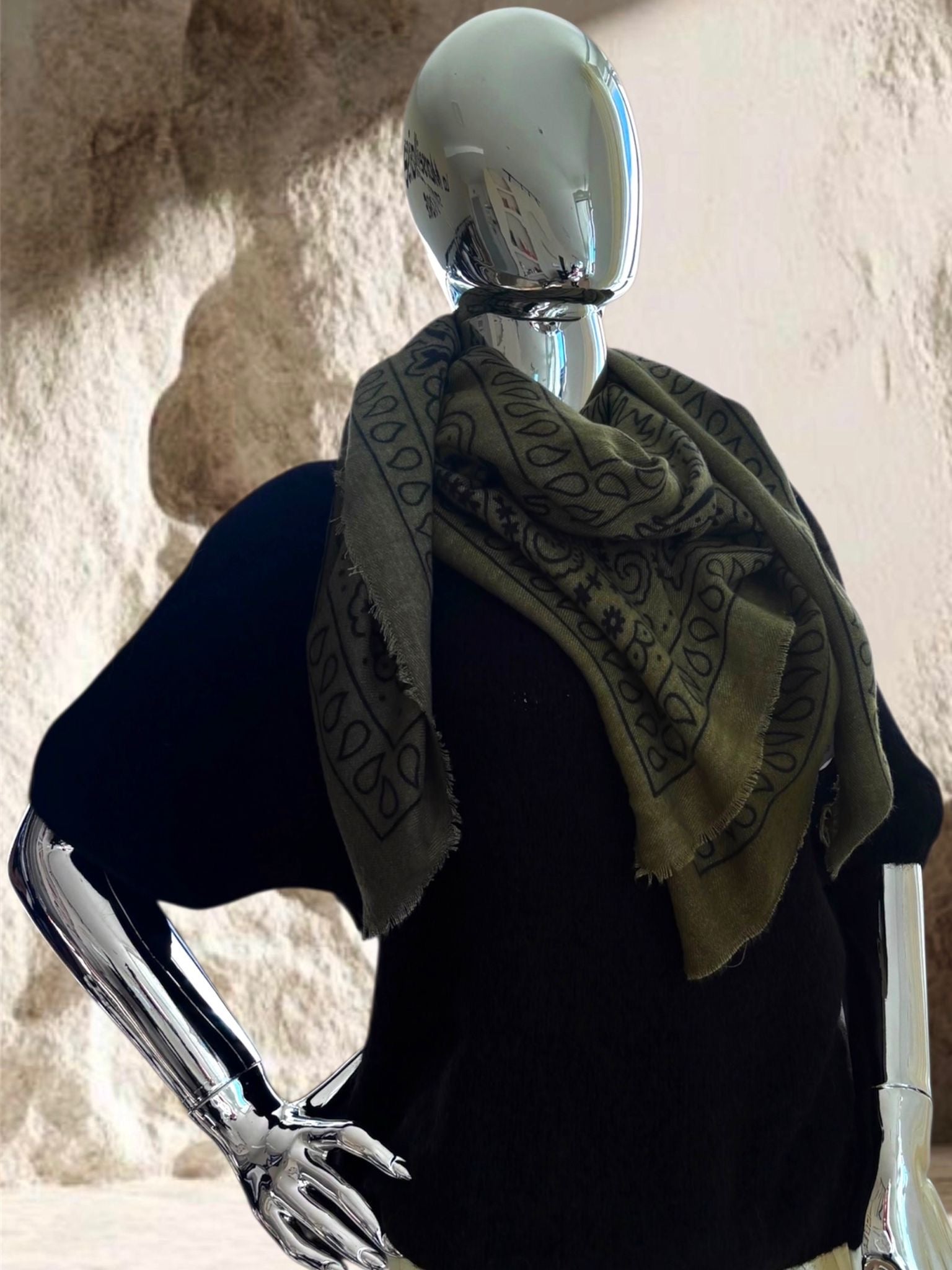 FOULARD BANDANA VERT