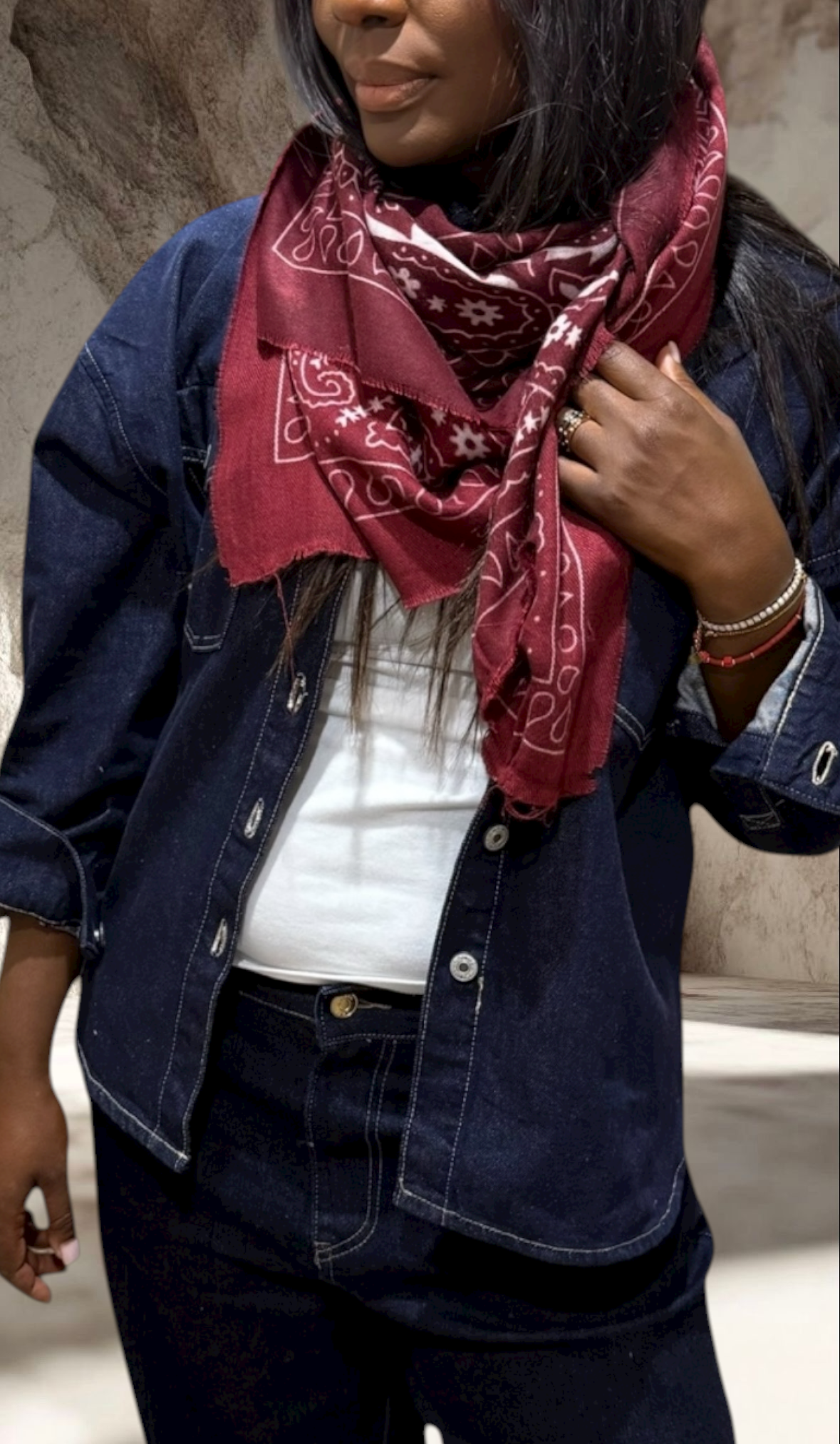 FOULARD BANDANA BORDEAUX