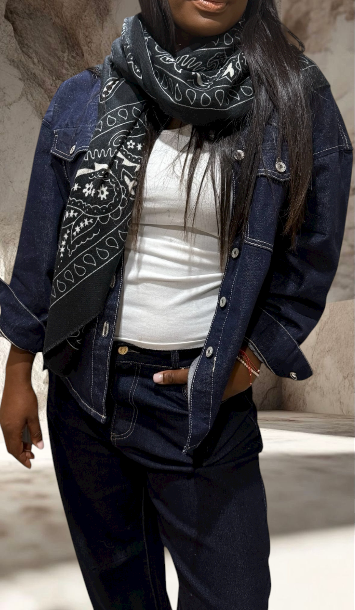 FOULARD BANDANA NOIR