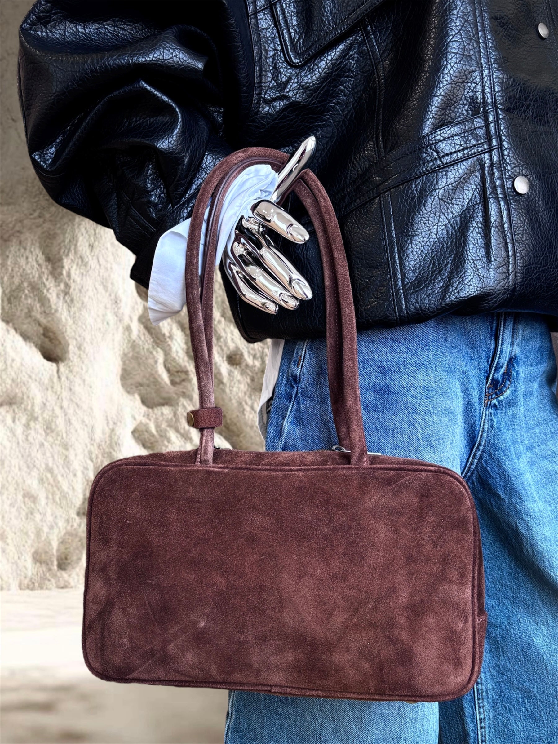 SAC MILLY MARRON CUIR