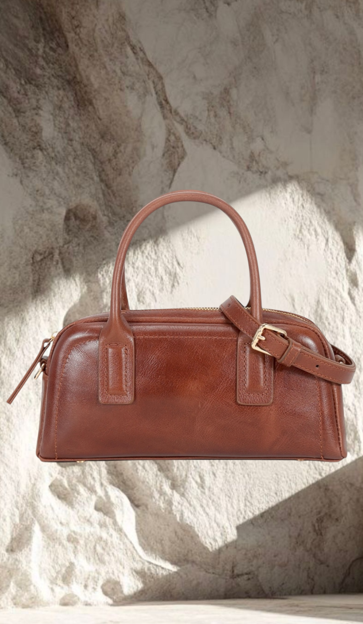 SAC EN CUIR VACHETTE INSPI CAMEL