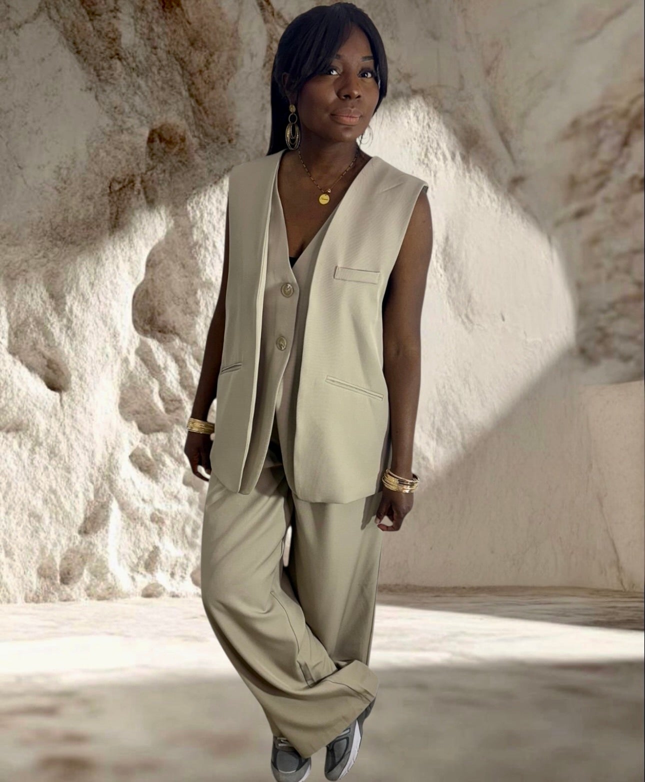 PANTALON EVASÉ BEIGE